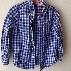 Janie and Jack plaid‎ button down